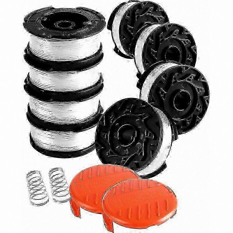 Trimmer Spool with Cap and Spring for String Trimmers