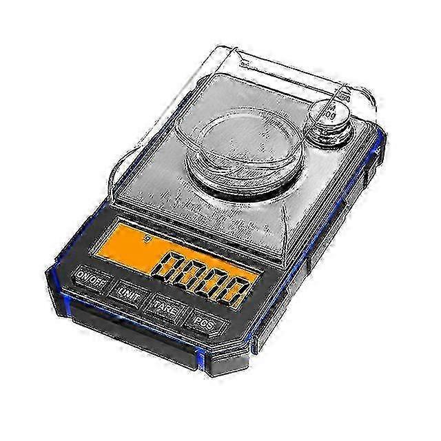 50g Digital Pocket Scale with 0.001g Precision, Portable Milligram Scale for Jewelry & Herbs, Includes Calibration Weights - Blue