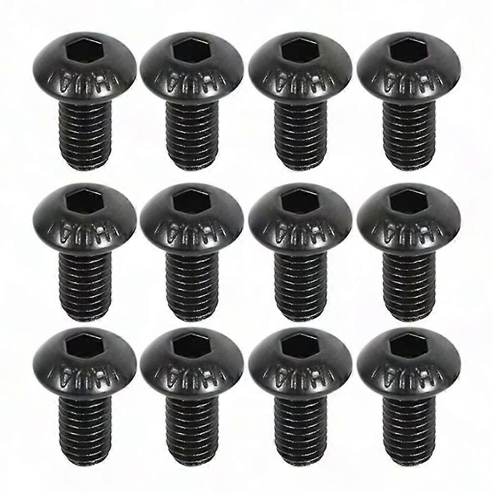 M5 X 10mm Hex Head Button Cap Screw Black 50 Pack