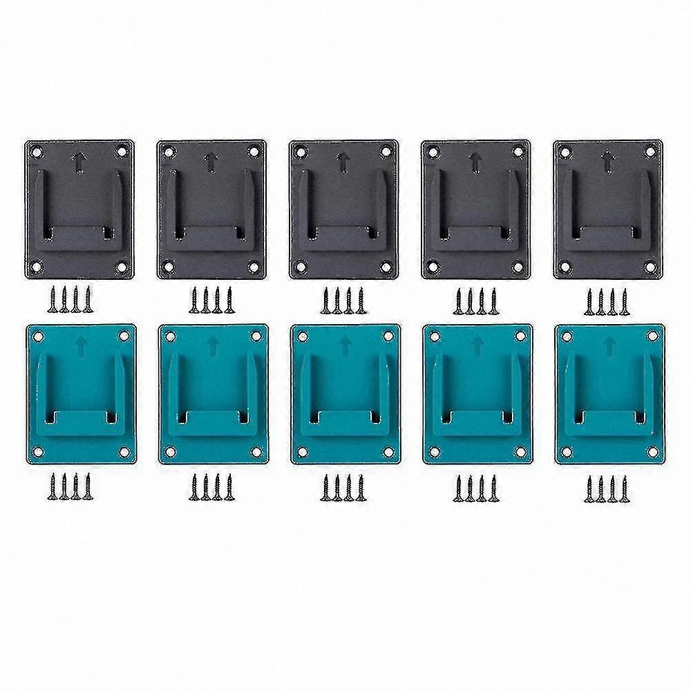10-Pack Wall Mount Battery Holder for 18V Tools - Durable and Space-Saving Storage Solution