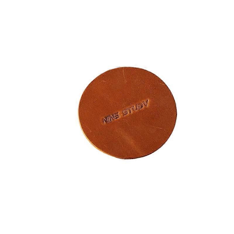 Cowhide coasters, solid color and minimalist design, non-slip, heat-insulating and protect the tabletop