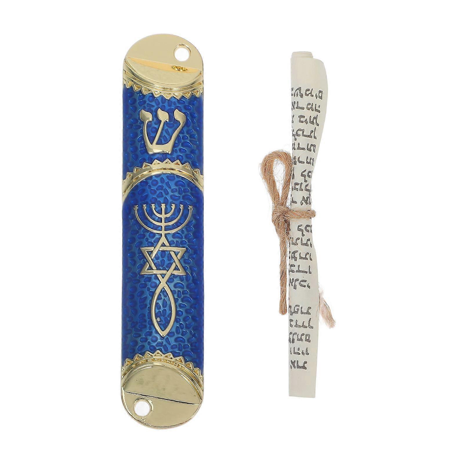 מזוזה מעוצבת דלת יודאיקה מזוזה מתכת מזוזה דלת יהודית דתית מזוזה עם מגילה