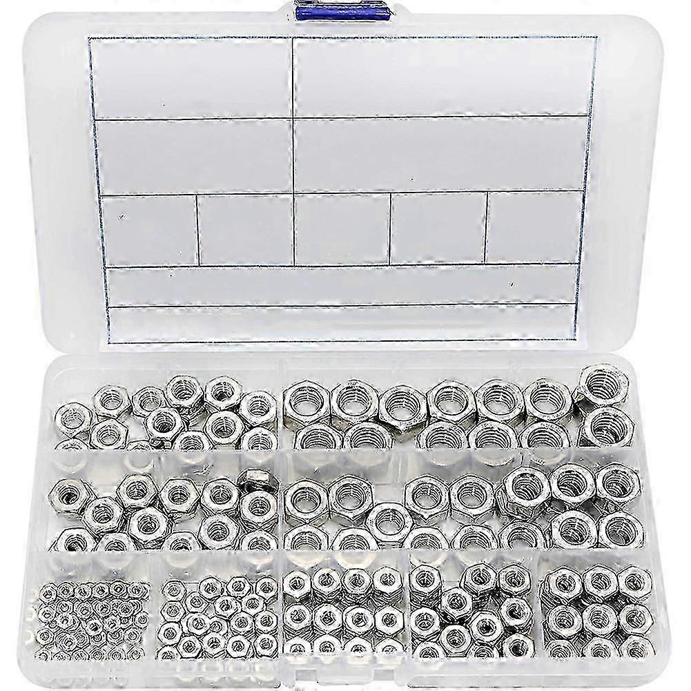 Stainless steel hex nuts for screws - 280pcs UNC assortment kit
