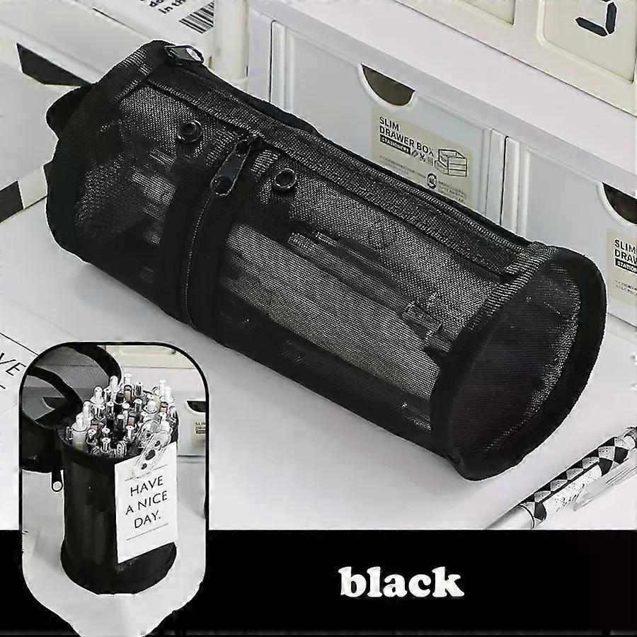 Simple Pen Holder Type Student Pencil Case High-value Cylindrical Pencil Case Large-capacity Transparent Storage Stationery Box