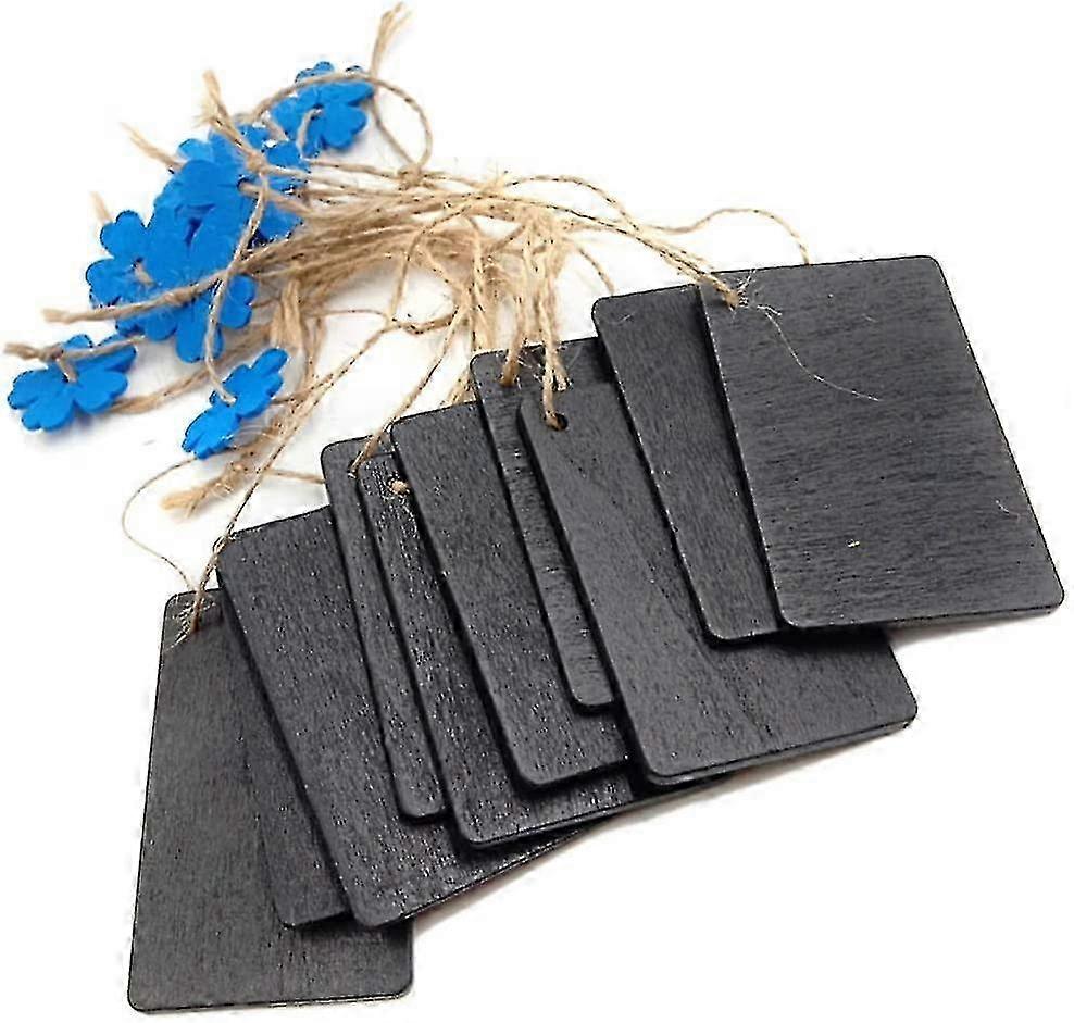 10pieces Hanging Chalkboard Wooden Slate Blackboard Message Board S...