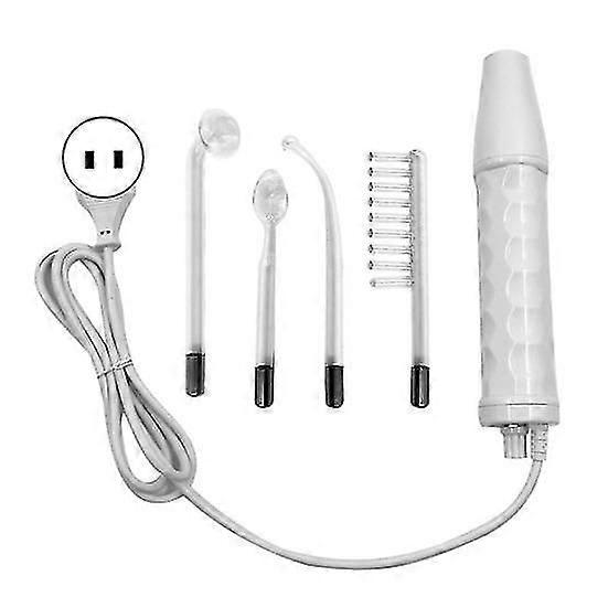 High Frequency Face Wand with 4 Different Tubes Portable Handheld Multi-Function Painless Electrotherapy Machine Face Care Beauty Device (US Plug)