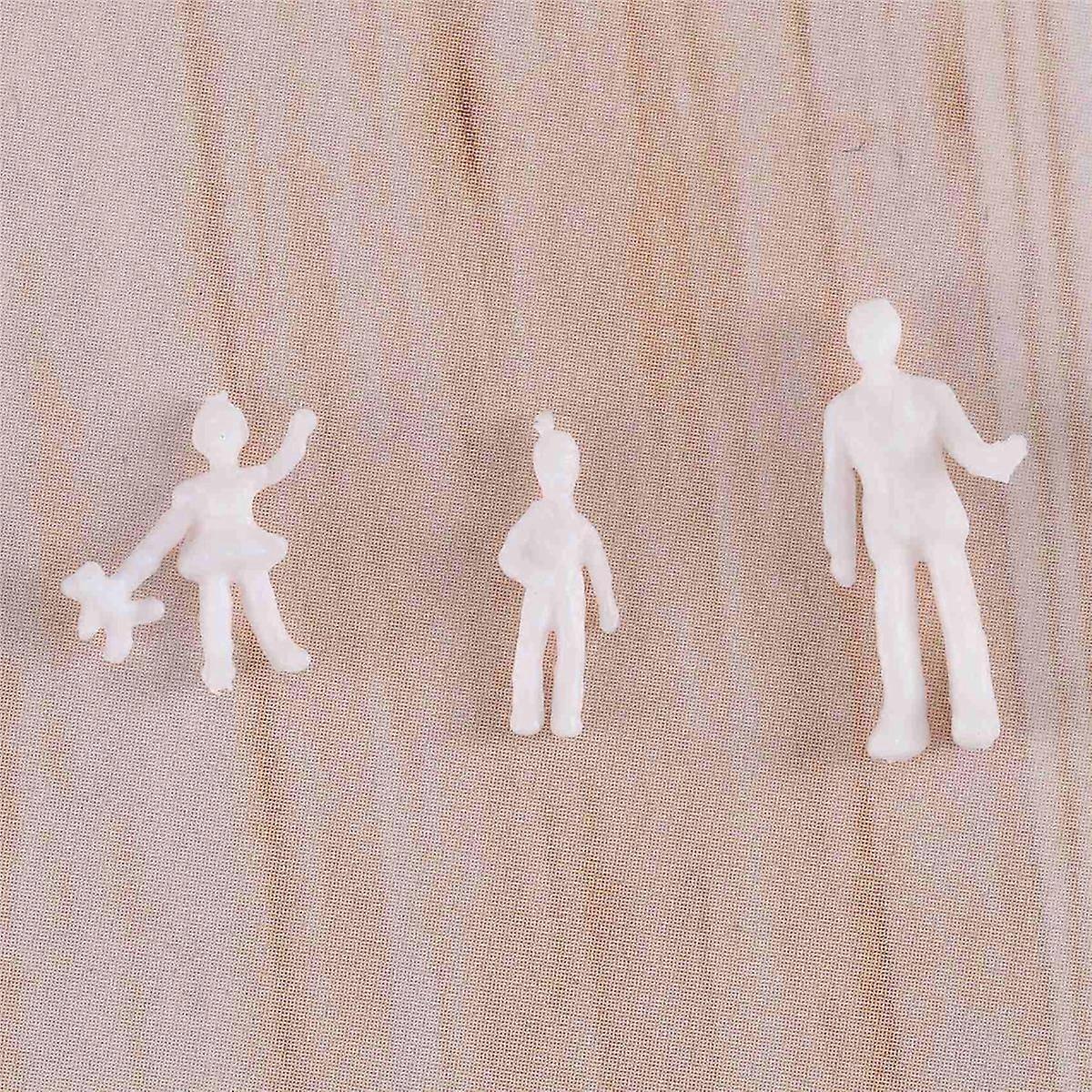100Pcs HO Scale 1:100 White Model People Unpainted Train Figures