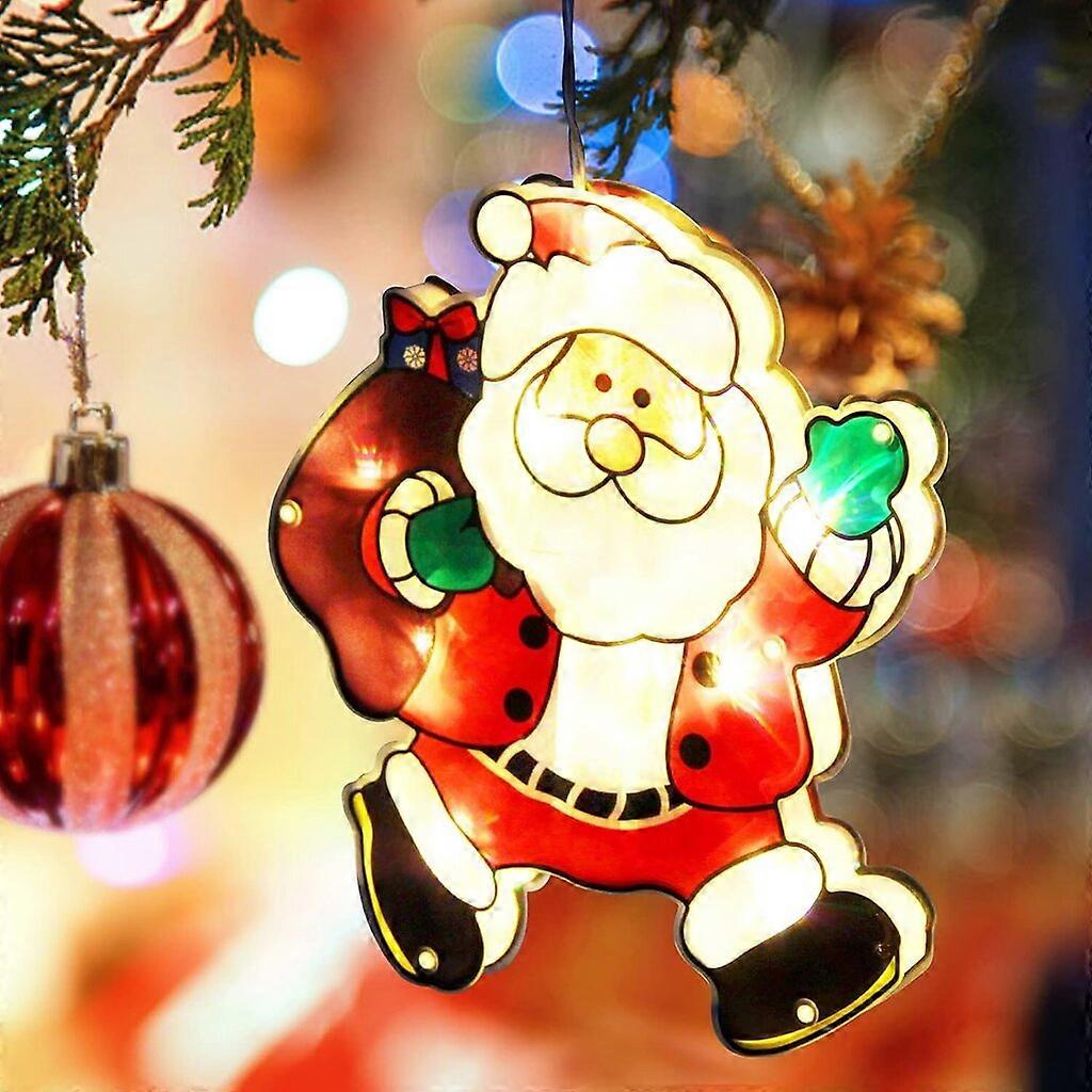 Christmas lights and window decorations work well