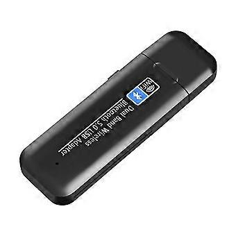 2025 Wireless Network Card 1300Mbps 5G Dual-band Free-drive Desktop USB 3.0 Bluetooth-compatible Adapter
