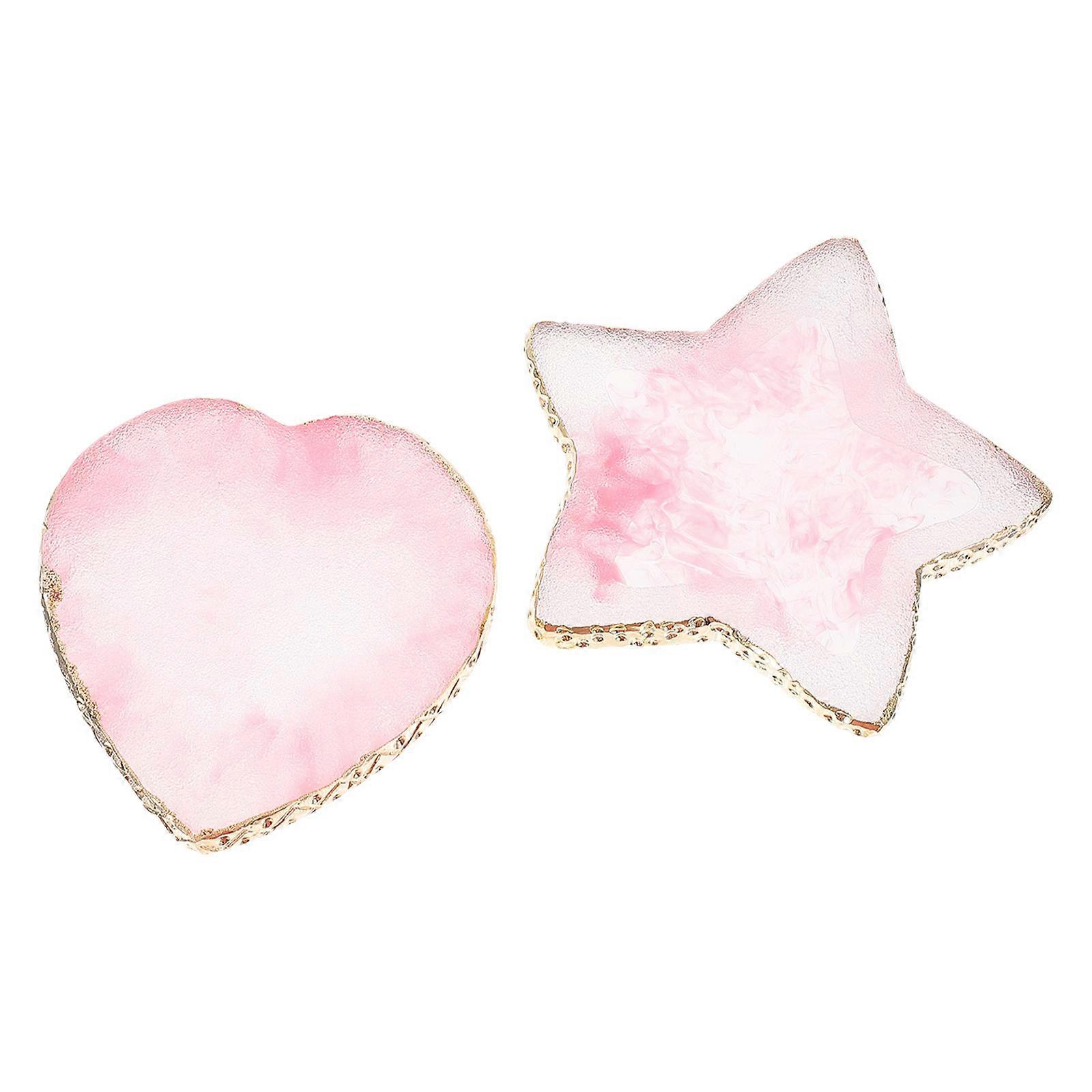 Fake Nails Display Boards Pink for Showing 2Pcs Nail Color Mixing Display