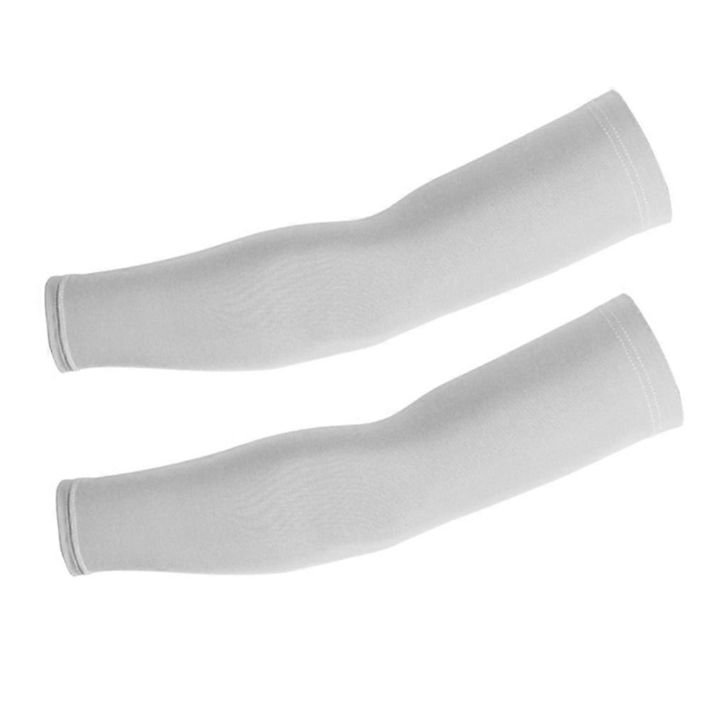 Grey Sun Protection Sleeves for Outdoor Activities Made of Spandex Silk with UV Protection and Breathable Design Size L