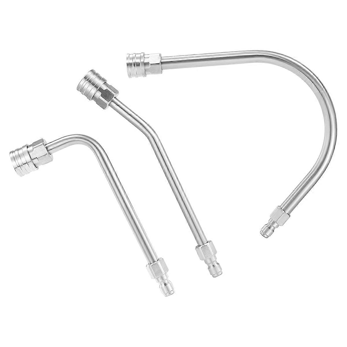   Extension Wand - Gutter Cleaner Attachment - 30°, 90°, 120° Curved Rod, 1/4inch Quick Connect