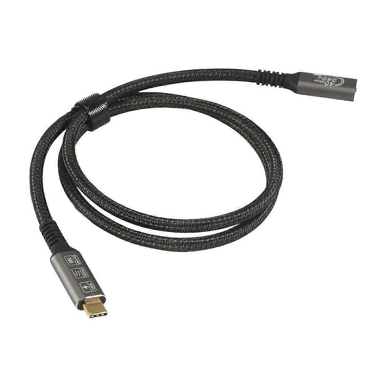 USB4 8K Cable 0.8M for 4 Compatible USB 4 Type-C