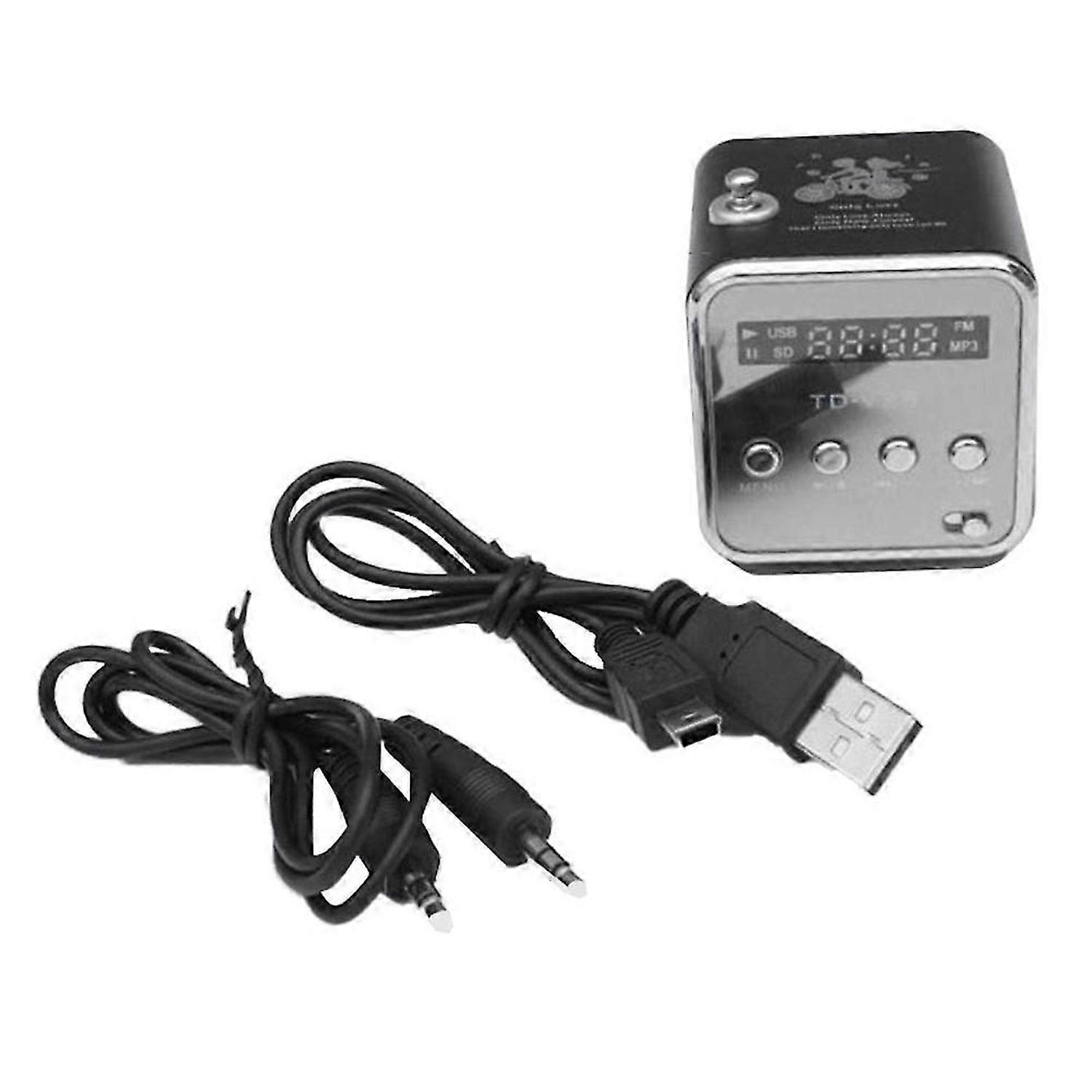 TD-V26 Digital Portable Mini Fm Radio Receiver Black