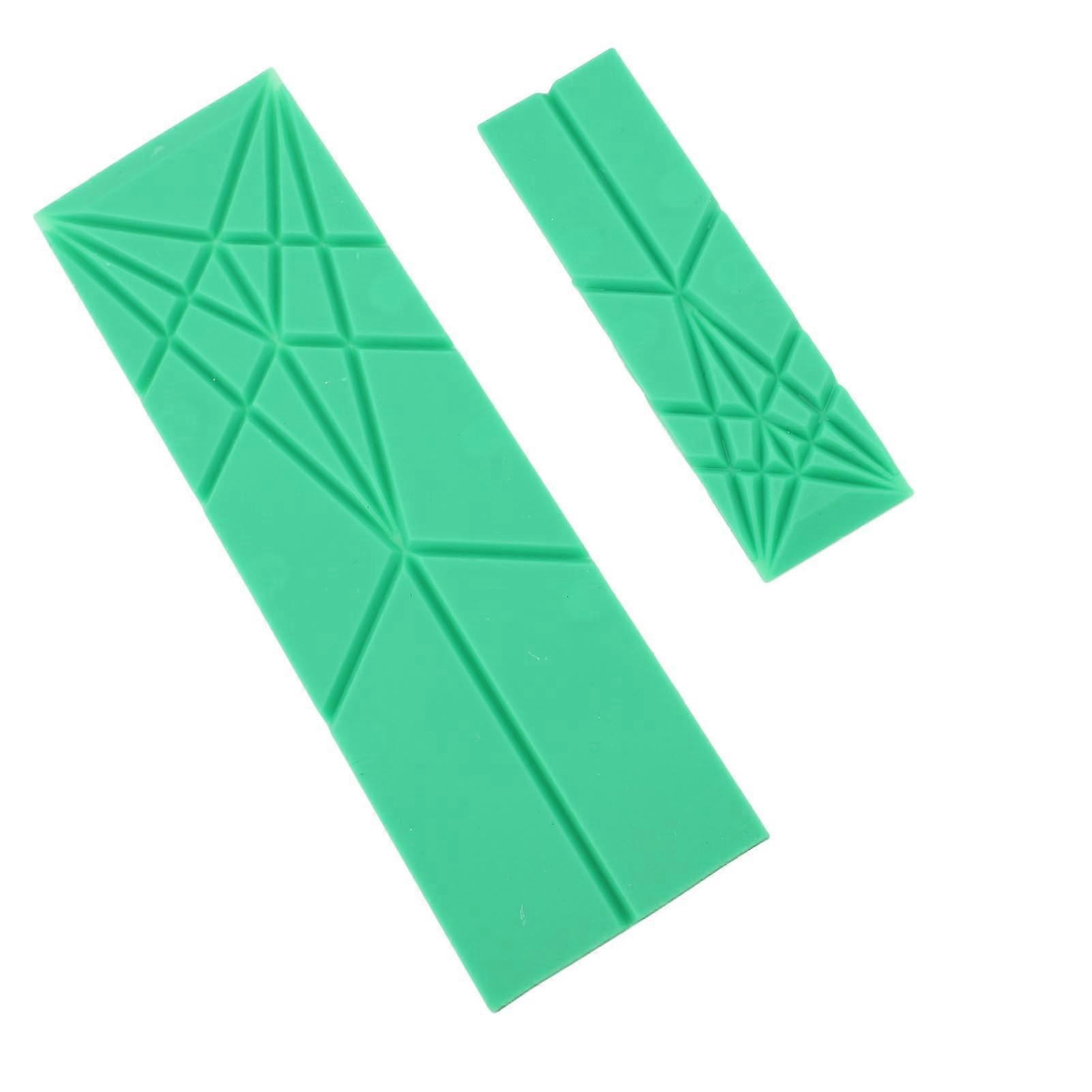 Polygons Flat 3 in 1 Measuring Spoons, 6 Sizes, Green, 48g