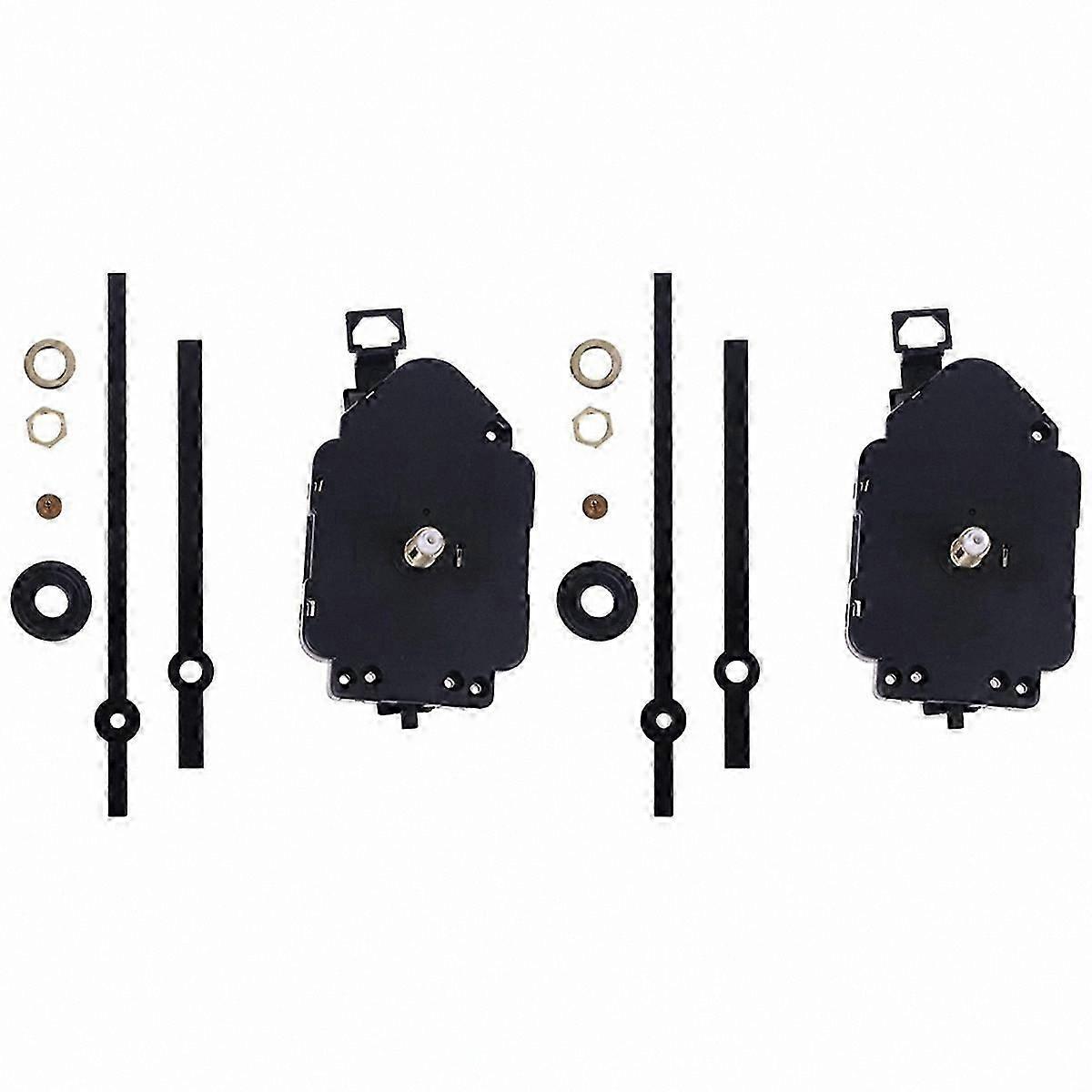 2-Pack Clock Movement Kits for DIY Projects and Repairs