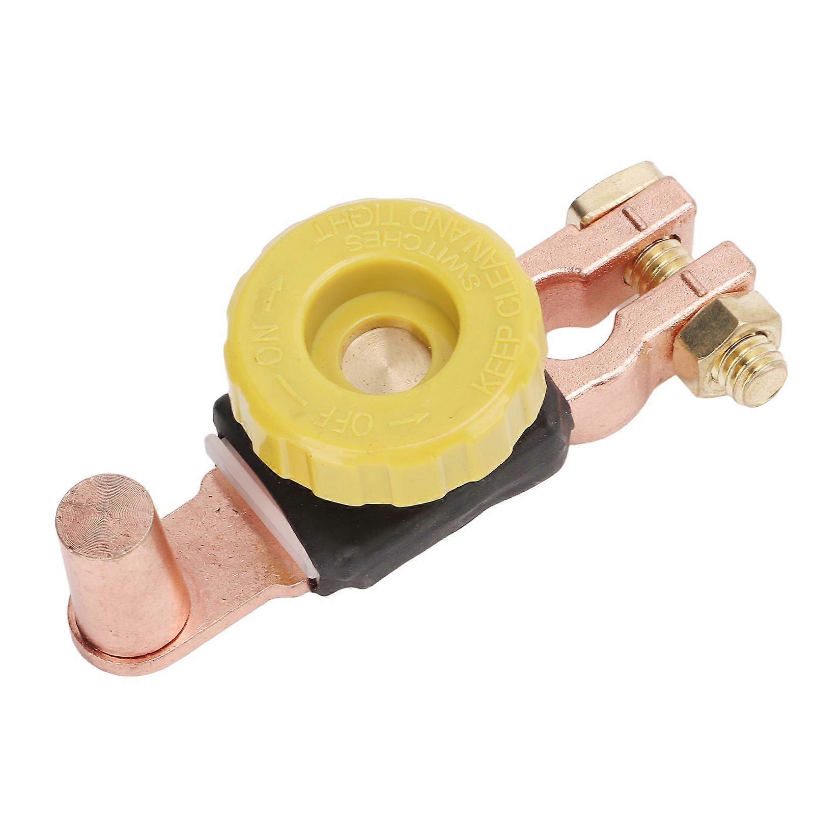 Top Post Battery Disconnect Switch Brass Rustproof Heavy Duty for 6V 12V Car RV ATV