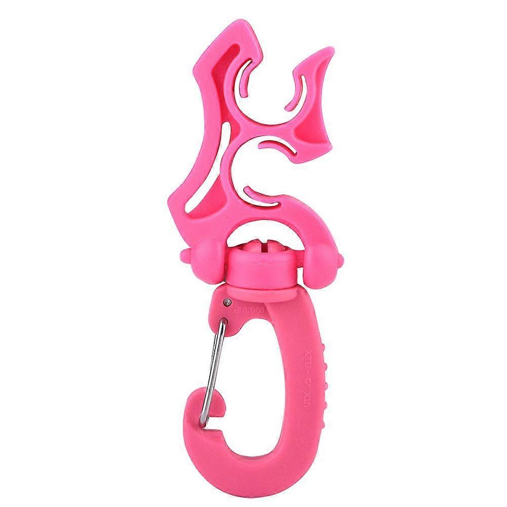 Scuba Diving Double BCD Hose Holder Clip Regulator Retainer Buckle Hook for Snorkeling (Pink)