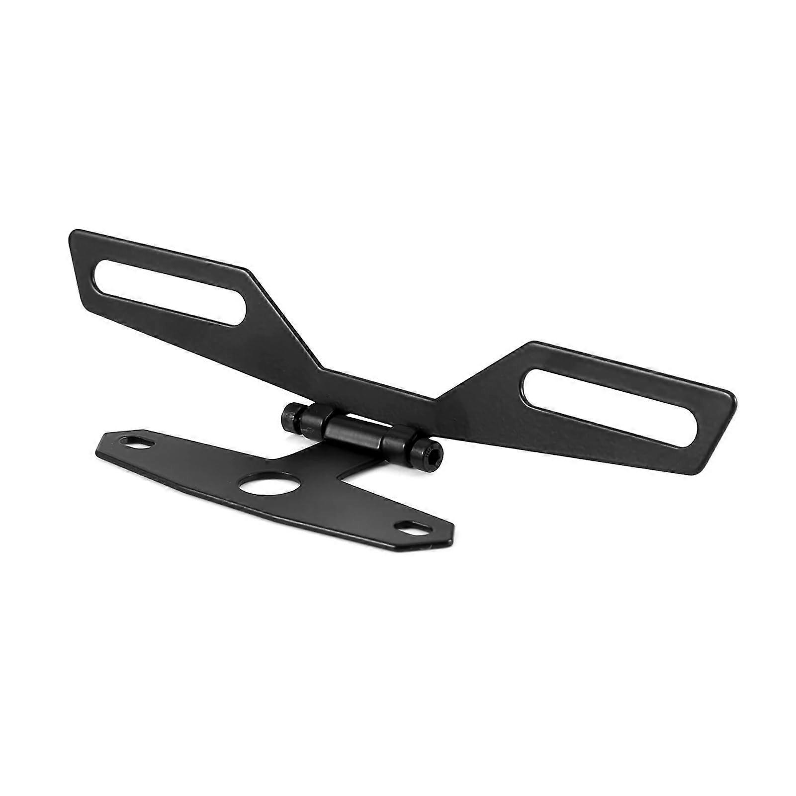 Universal Motorcycle License Plate Bracket Taillight Mount Folding Plate Frame Holder Compatible With Models ABS Black