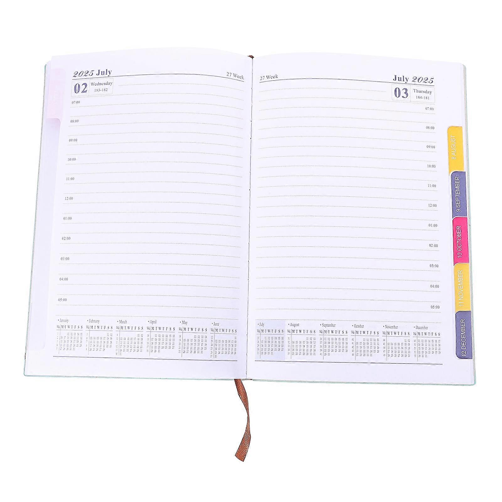 2025 Monthly Planner Notebook for Daily Task Management 5Pcs Set