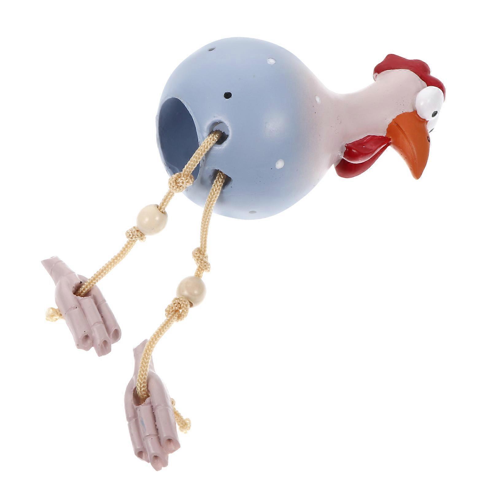 Resin Chicken Ornament for Decoration 2Pcs Creative Craft Home Desktop Display