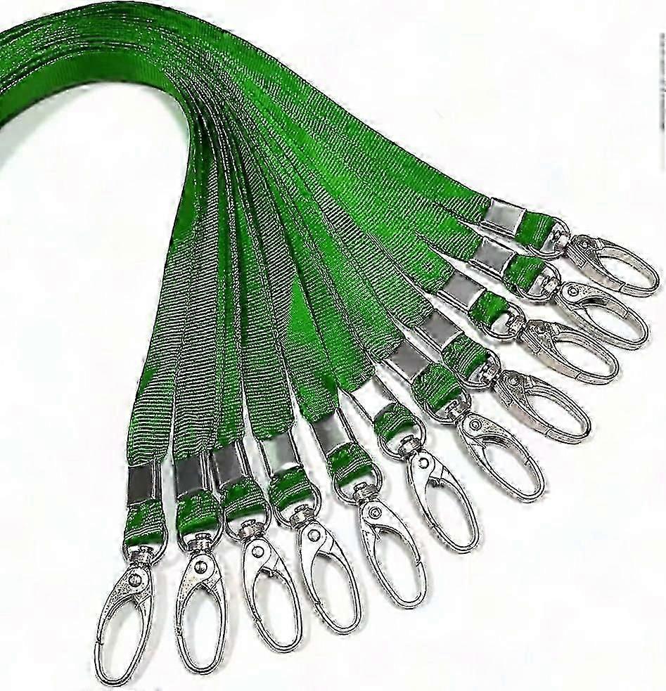 50 Pcs Nylon Lanyards for ID Badges with Swivel Hook