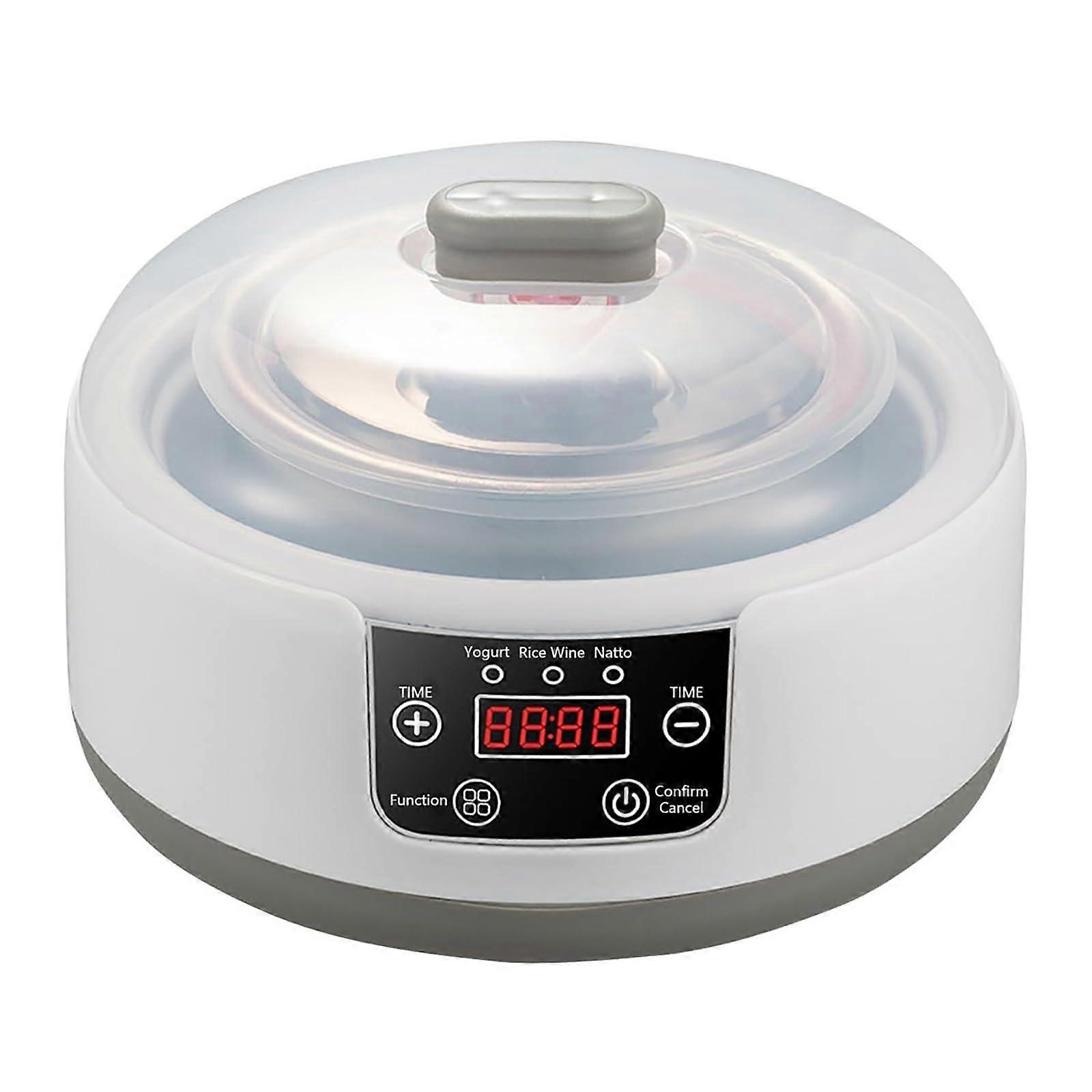 1.2L Probiotic Yogurt Makers, Stainless Steel, Adjustable Temperature And Time, Home Use Yogurt Machine, DIY Natto