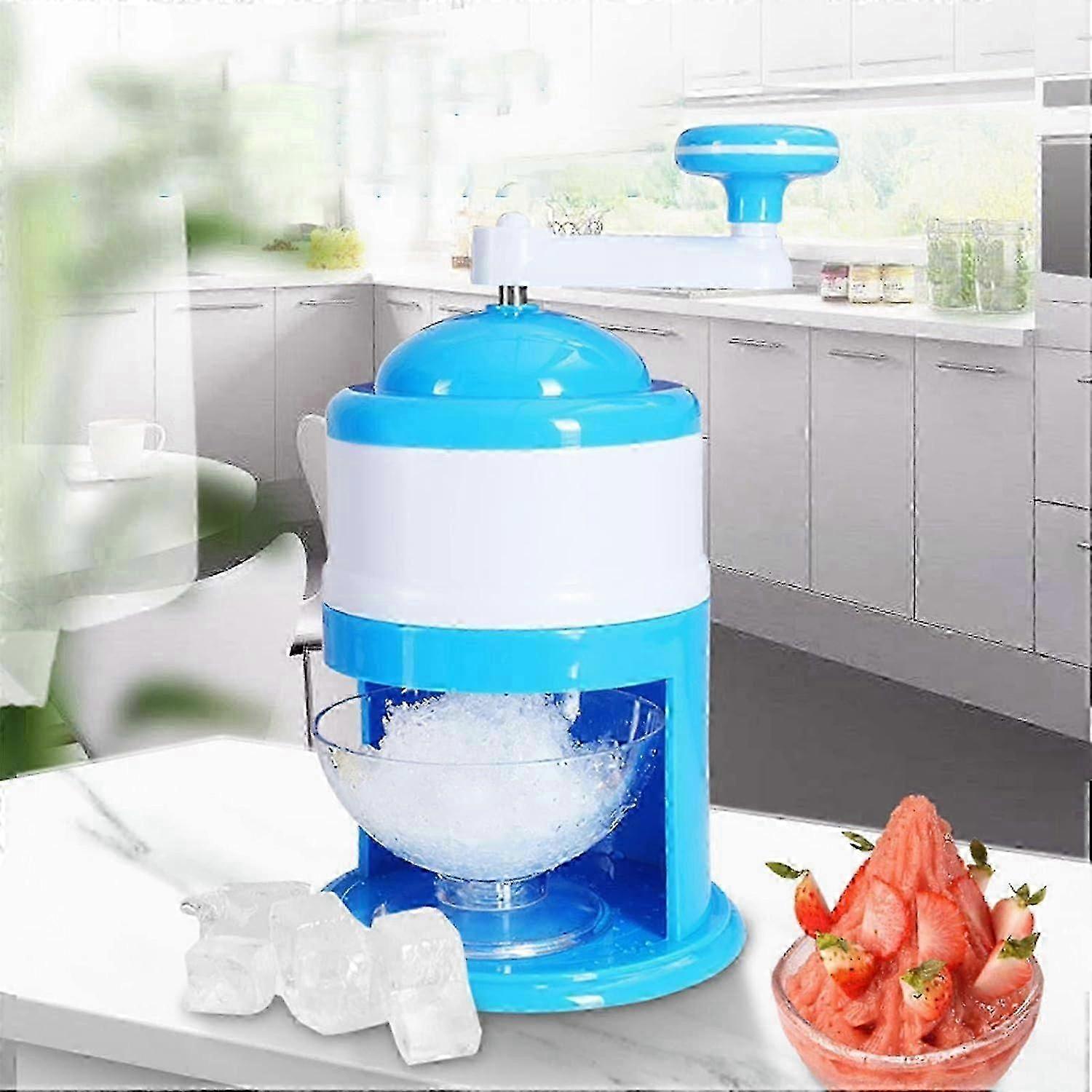 Snow Cone Machine Manual, Shaved Ice Maker Machine for Home, Ice Shaver Hand Crank, Portable Ice Crusher for Home Outdoors Use