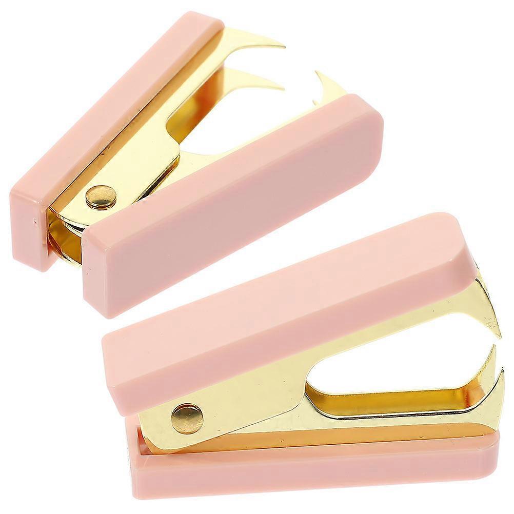 Staple Remover Pink Stapler Remover for Quick Removal 2Pcs