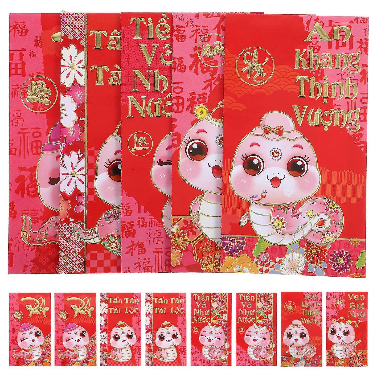 Chinese New Year Red Envelopes for Party 150Pcs with Snake Year Design