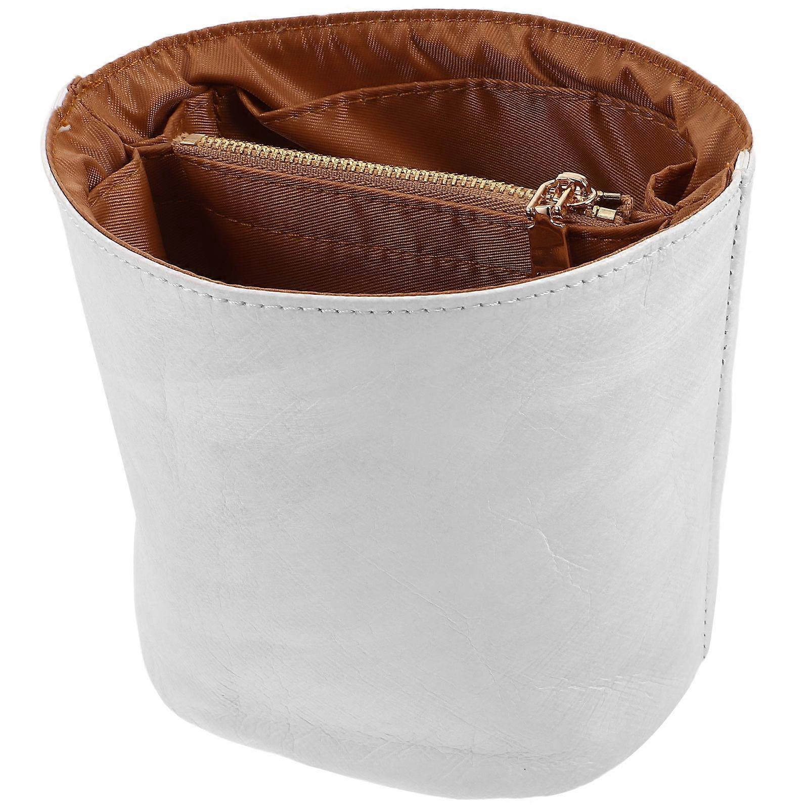 Bucket Bag Liner: Mini Purse Organizer Insert - Multi-Compartment Design With Zipper - Bucket Bag Inner Liner Replacement 5.89x5.31x4.72in