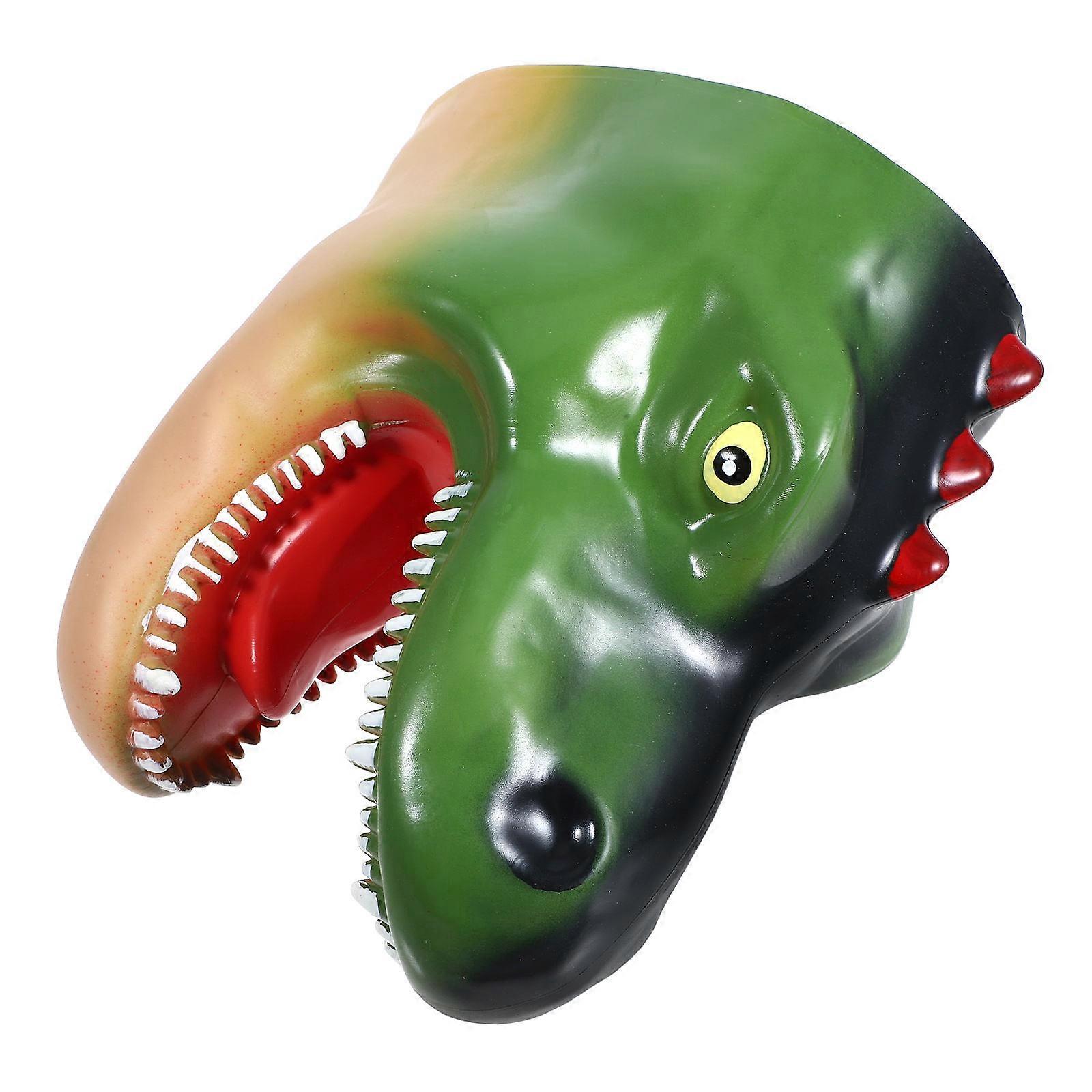 Dinosaur Hand Puppet Dinosaur Puppet for Decor Flexible Green Toy