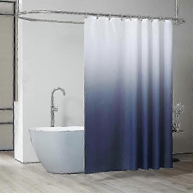 Dark Grey Mildew-Resistant Shower Curtain, Extra Wide Design