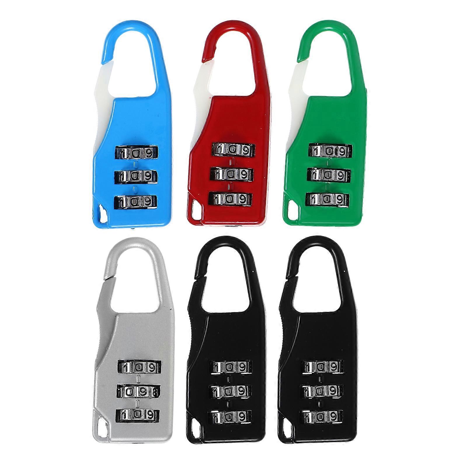 Multi Color Luggage Locks 3- Combination Padlocks 12Pcs Pack