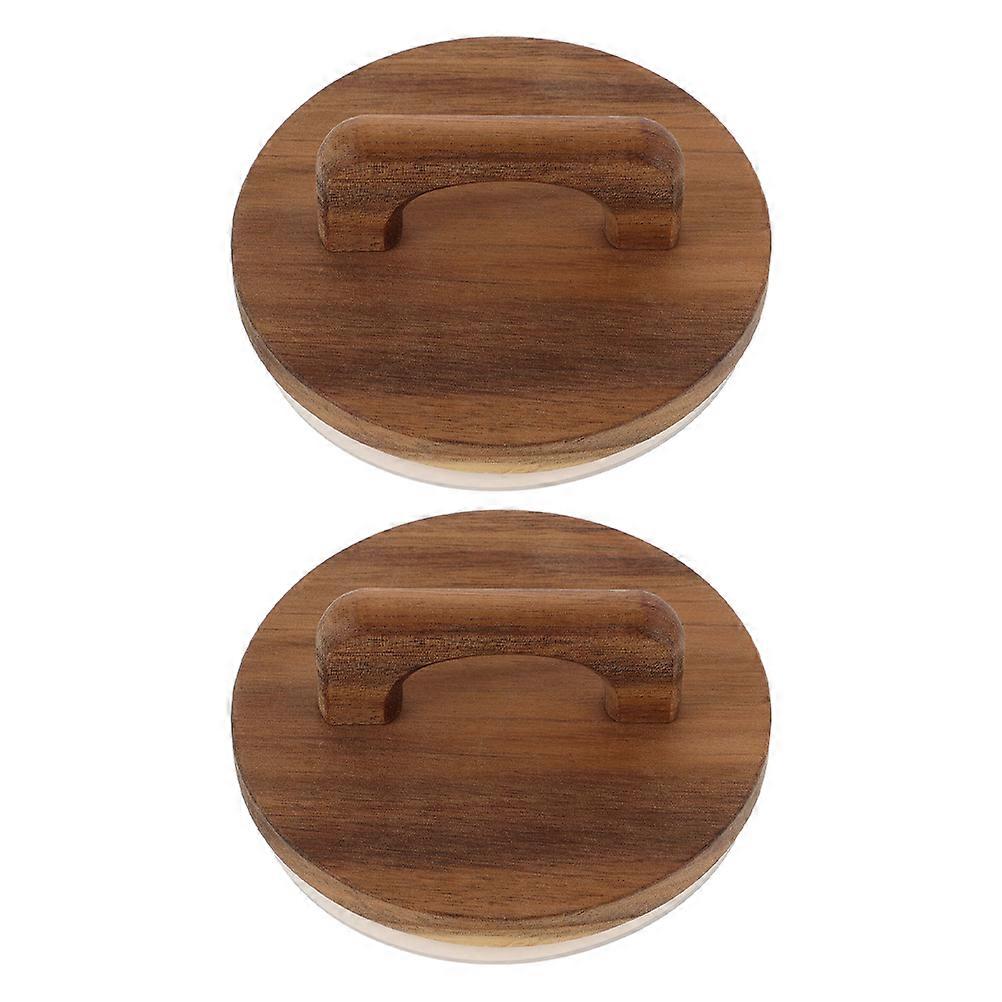 Canning Jar Lid with Handle for Home Use 10Pcs Wooden Storage Covers