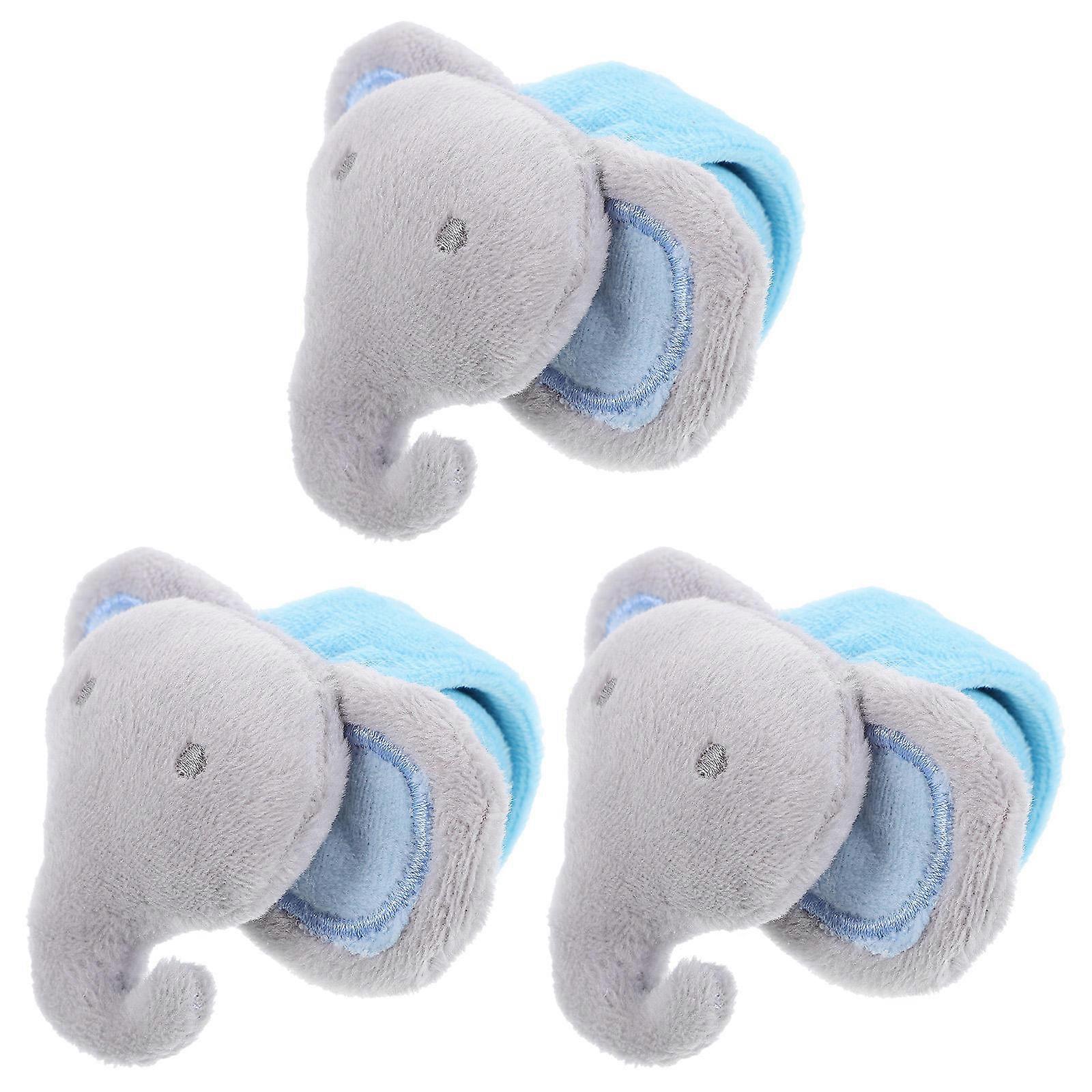Cartoon Elephant Slap Bracelet Plush Material for Decor 9Pcs