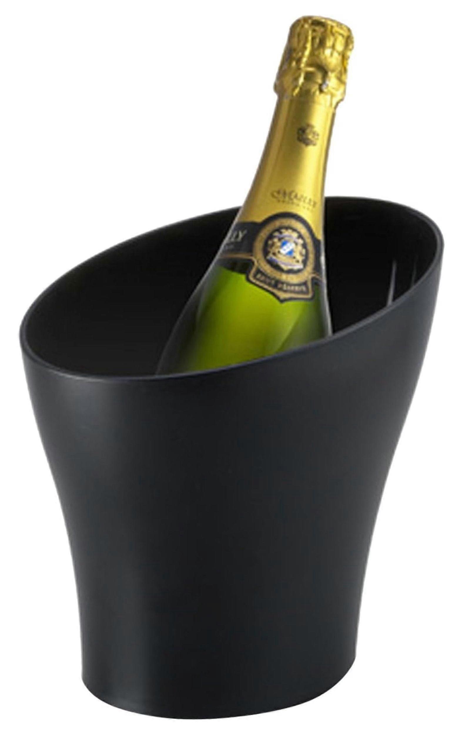 Slope Wine Bucket, 2 Bottle, Black