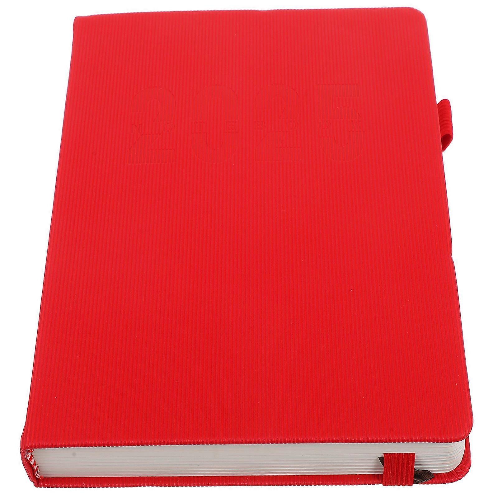 3Pcs Daily Weekly Planner Notebook 2025 Red A5 Size For School Appointment Management 8.3X5.6X3.3In On-the-go Use