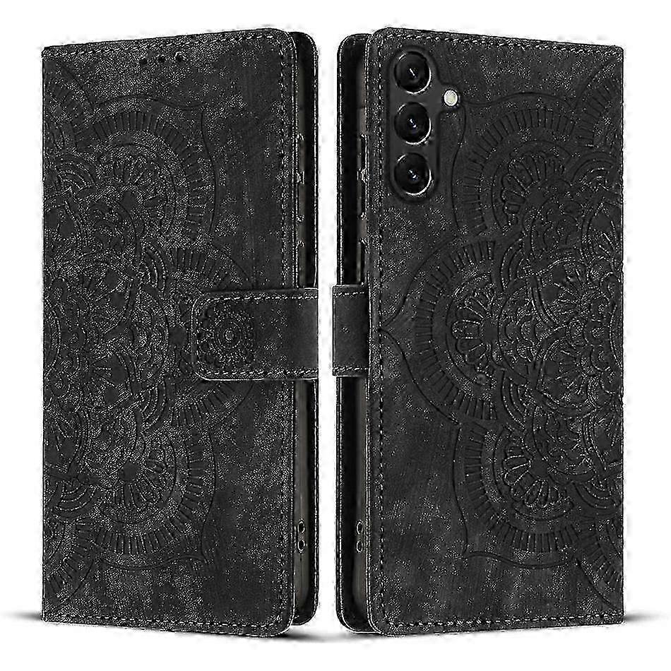 Mandala Embossed Retro Frosted Leather Phone Case 2025