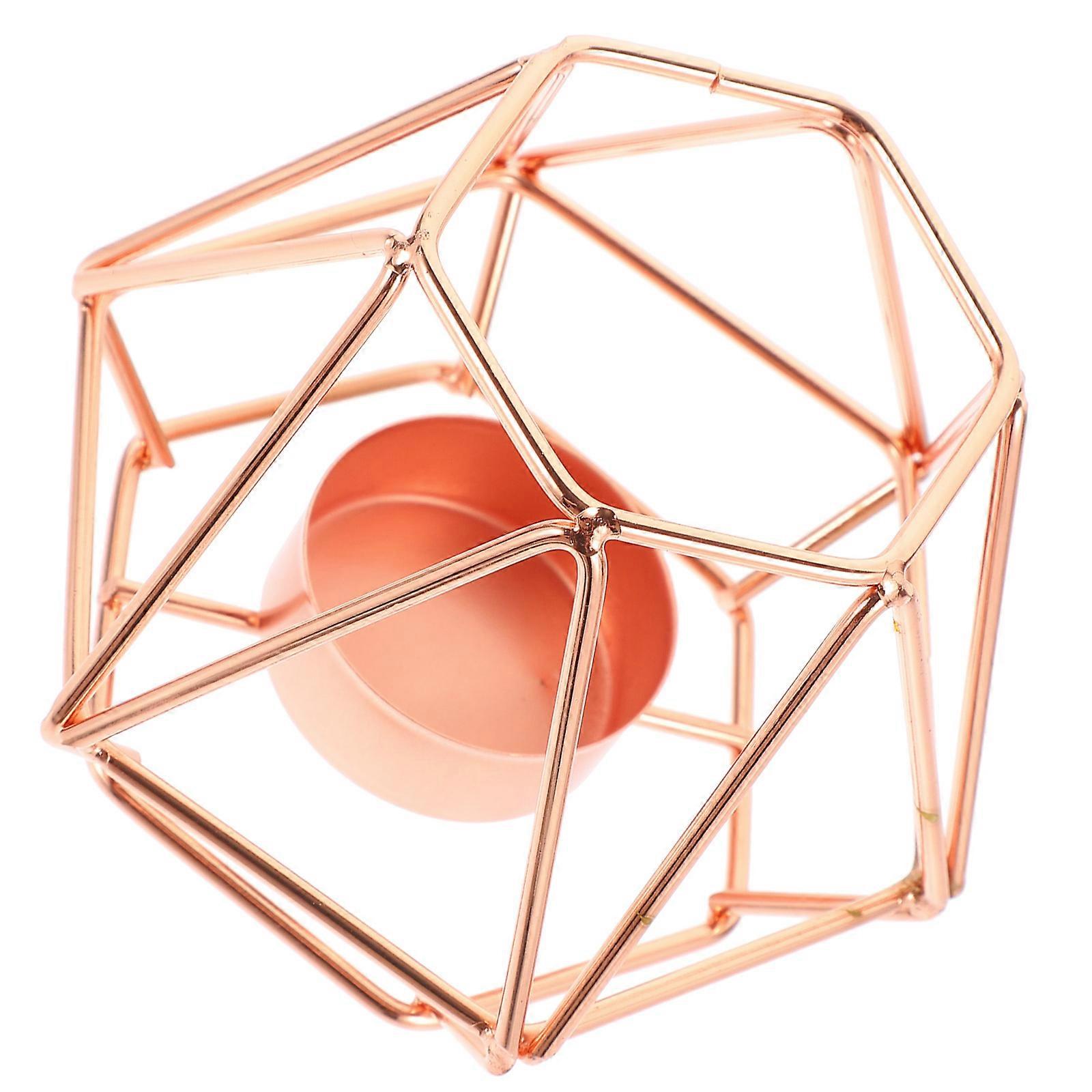 Metal Candlestick Holder Geometric Candle Holders for Table Decor 4Pcs