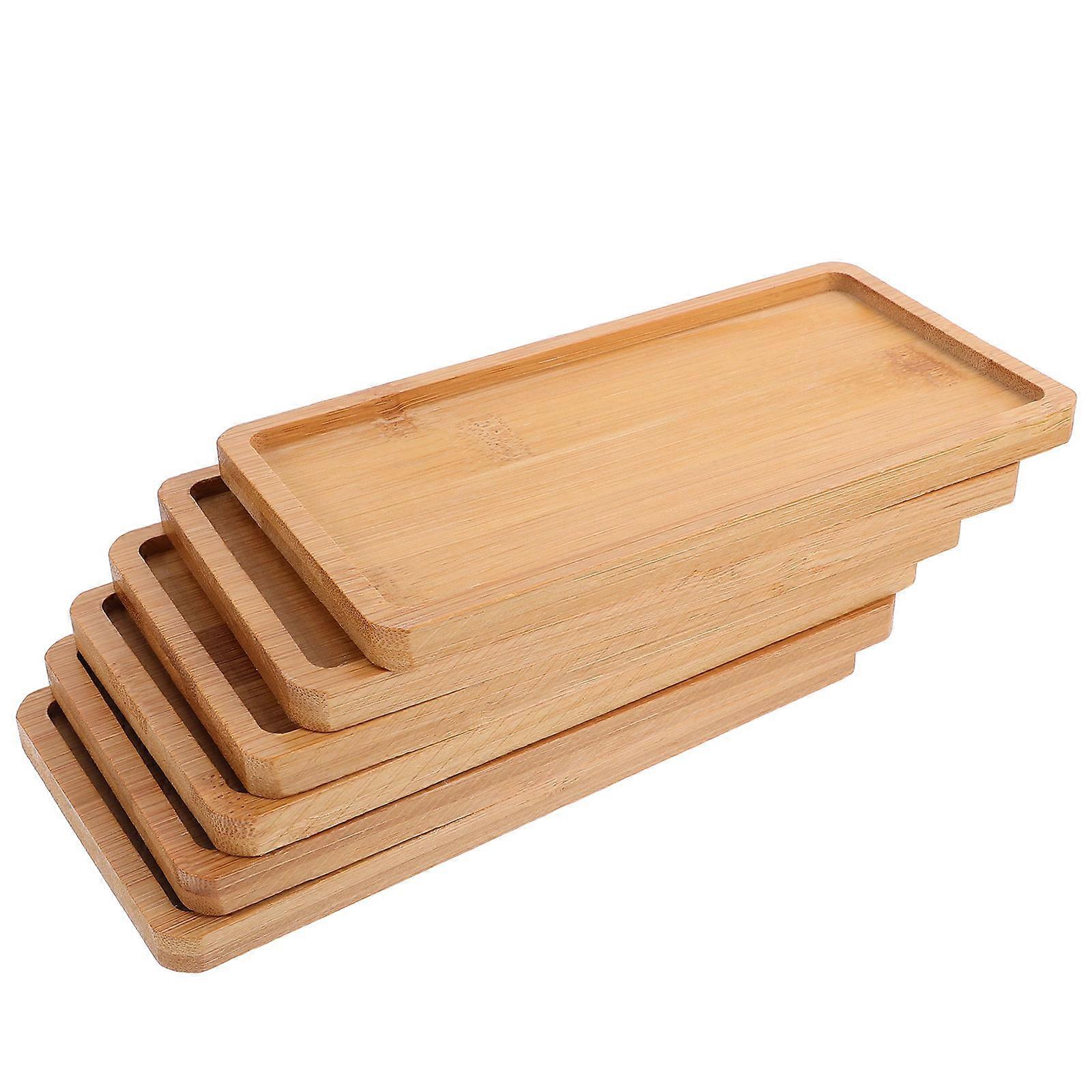 Wood Serving Tray for Food Display 24Pcs Wood Serving Board Set