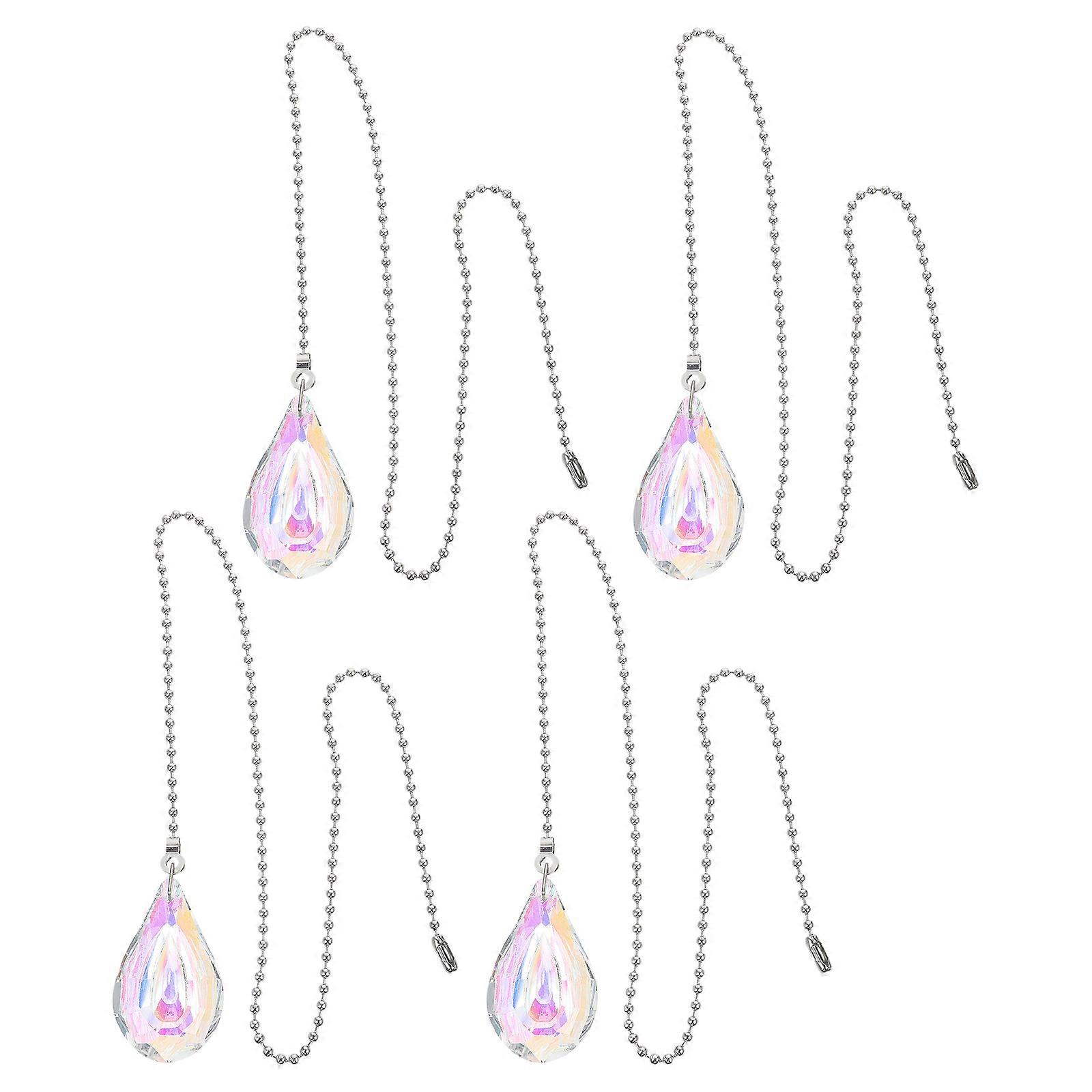 Lamp Pull Chain 4Pcs Transparent Ceiling Light Accessories Ideal For Daily Use