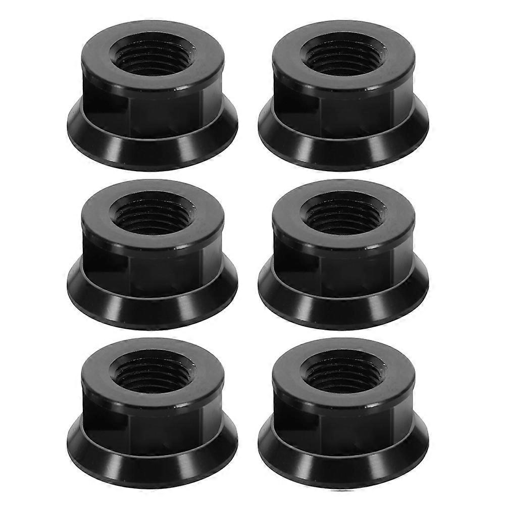 30 Pcs Folding Design Bicycle Hub Nuts Secure Aluminum Alloy Outdoor Storage Black Color