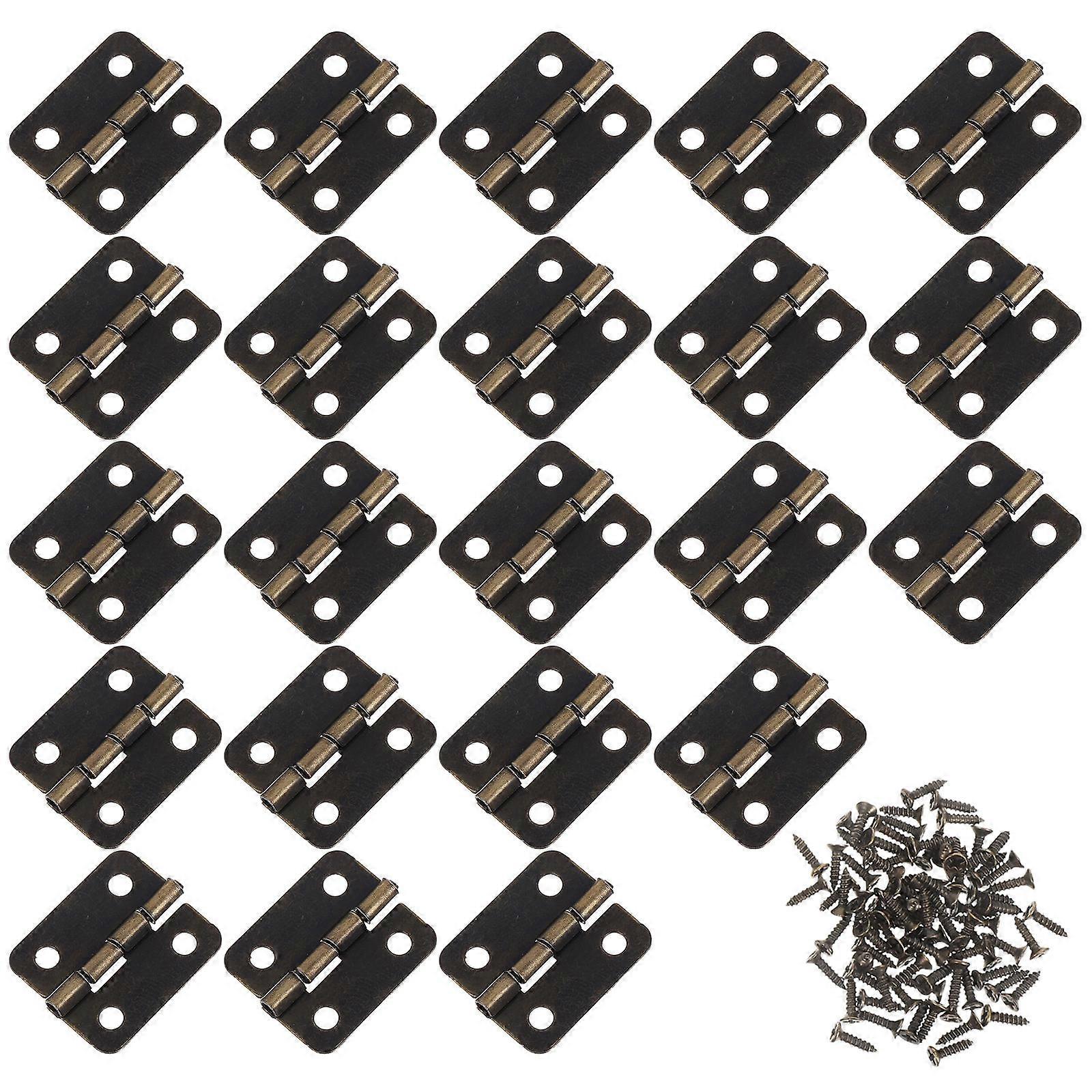 Automatic Stainless Steel Spring Hinges 2Pcs Suitable For Boxes DIY Craft 1.8 X 1.6 X 0.4 Cm Mute Operation