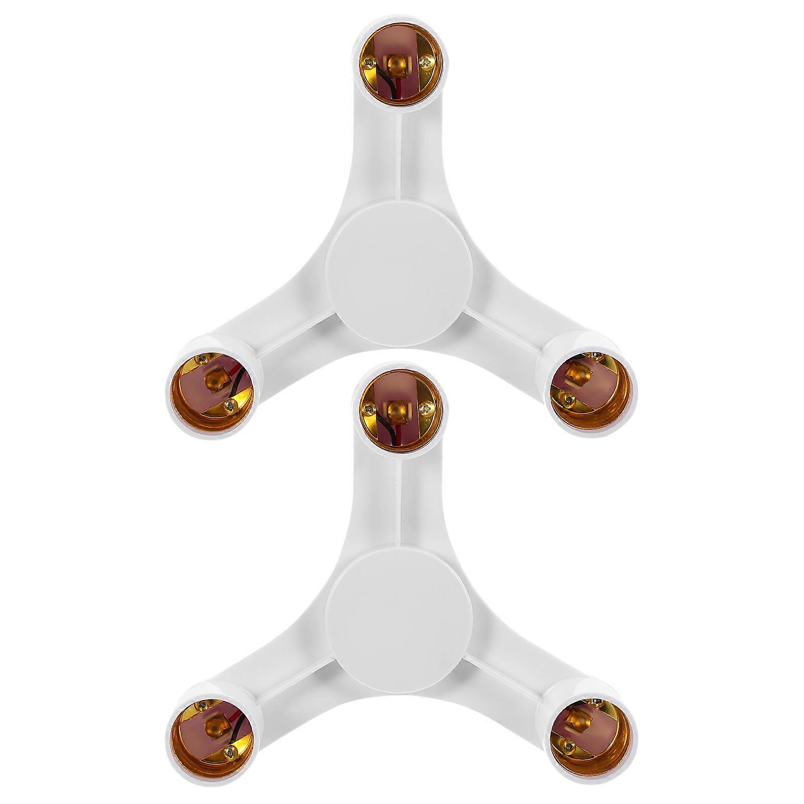 3-Head Lampholder E27 Socket for Home Use 2Pcs