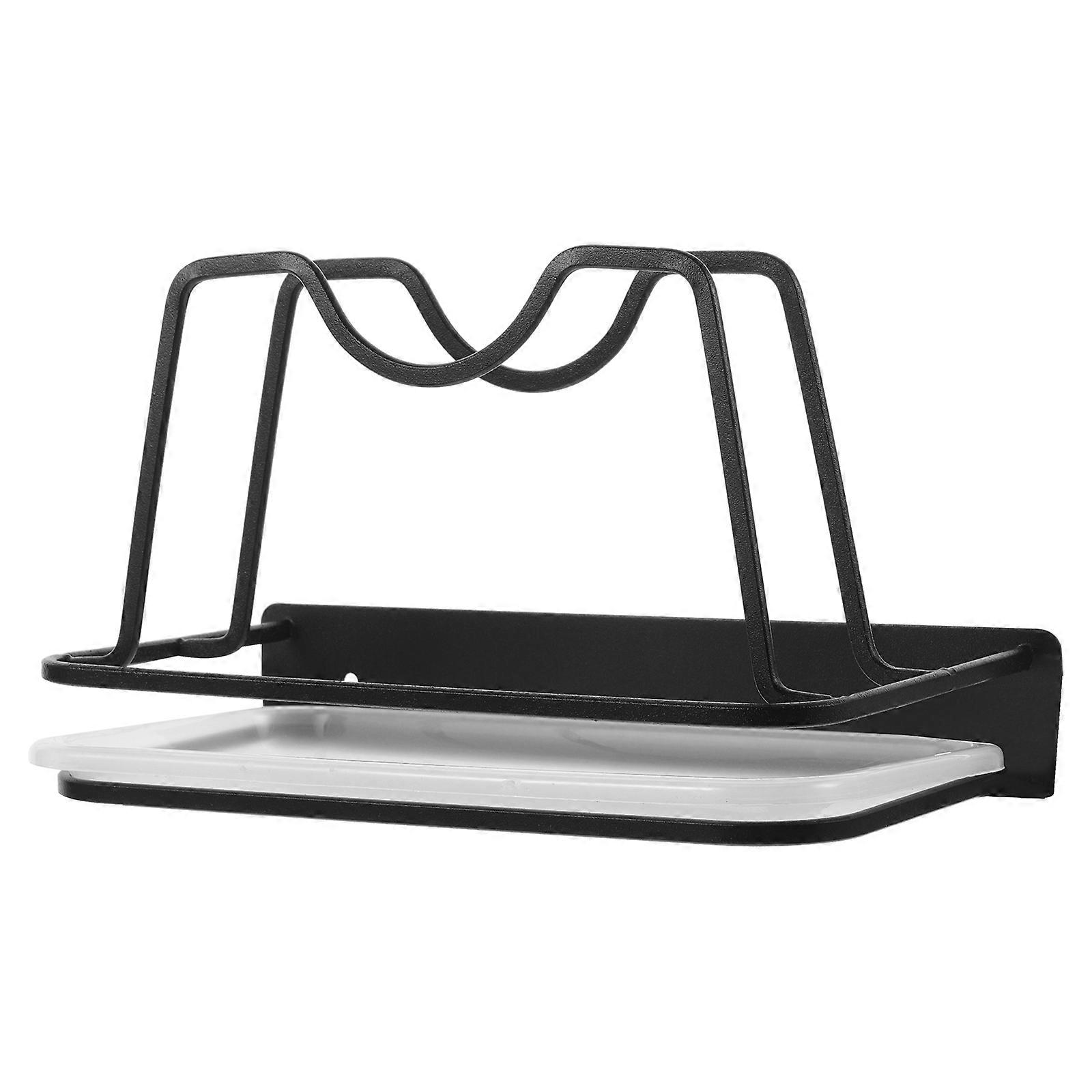 Kitchen Pot Lid Holder Rack for Wall Mount No Drill 3Pcs Set