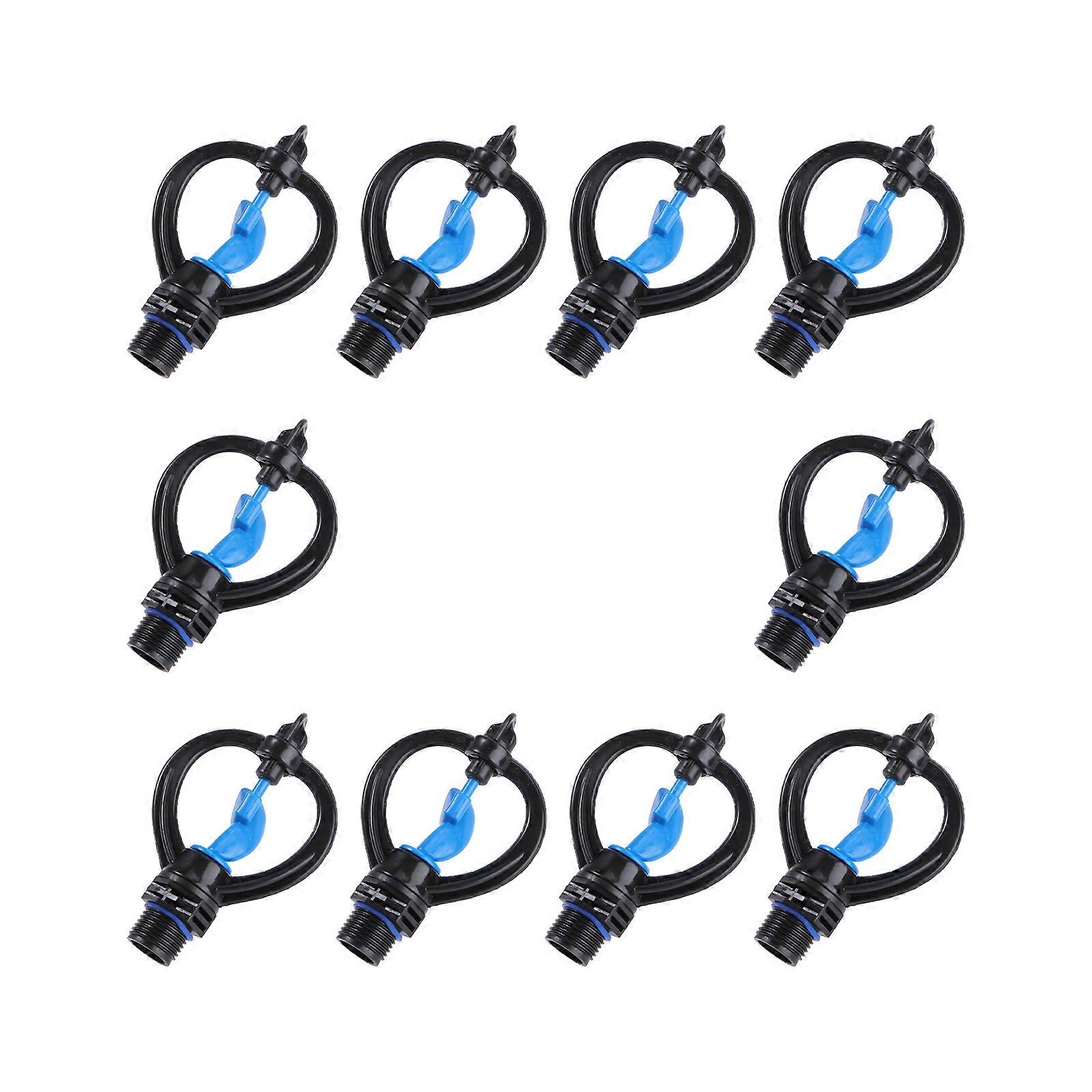 Garden Irrigation Sprinkler Plastic Head 20Pcs Black