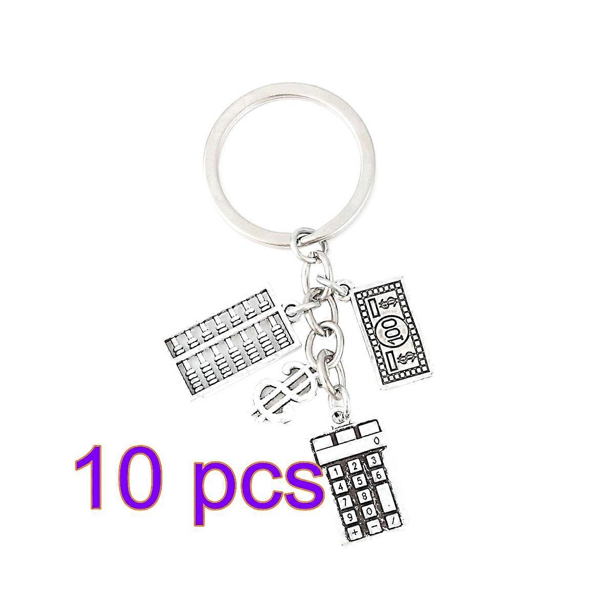 Creative Key Rings Silver Calculator Abacus for Hanging Keys