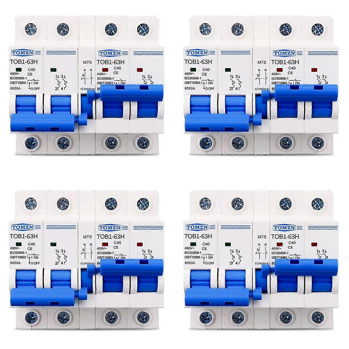 2P+2P AC Dual Power Manual Transfer Switch Circuit Breaker MCB 50HZ/60HZ