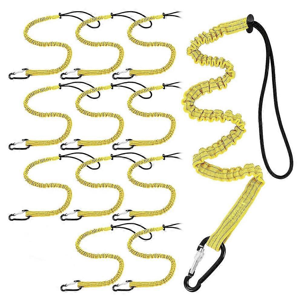 12 Pack Tool Lanyard with Single Metal Buckle and Loop End Yellow